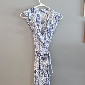 Poupette St. Barth Blue and White Maxi Dress